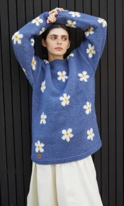 Blue Daisy Sweater