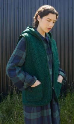 Wool Gilet - Bottle Green