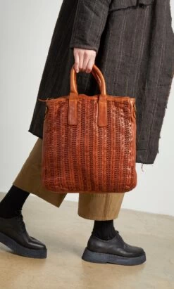 Braided Leather Handbag