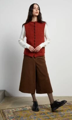 Red Buttoned Waistcoat