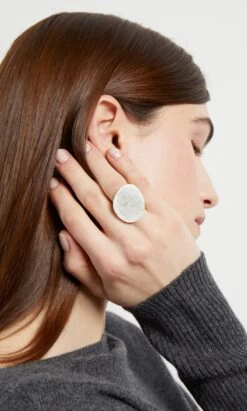 Eco Silver Pebble Ring